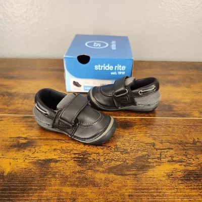 Zapatilla deportiva Stride Rite Sm Jodie para niños color negro bebé infantil talla 4,5 W de ancho Foto 1 de 4