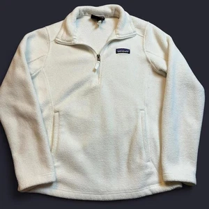 Patagonia Synchilla white fleece preppy casual pullover size small - Picture 1 of 4