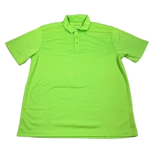 Port Authority Silk Touch Performance Colorblock Stripe Polo Lime Green Size XL - Picture 1 of 5