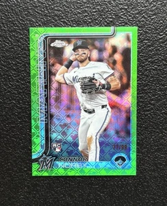 2025 Topps Chrome LogoFractor CONNOR NORBY Green Rookie RC #’d /99 SP! *Marlins - Bild 1 von 2