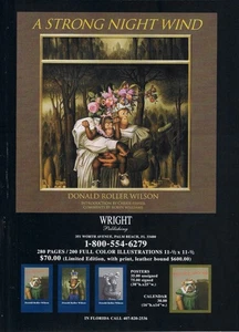 DONALD ROLLER WILSON A Strong Night Wind Art Publisher 1995 Print Ad - Bild 1 von 1