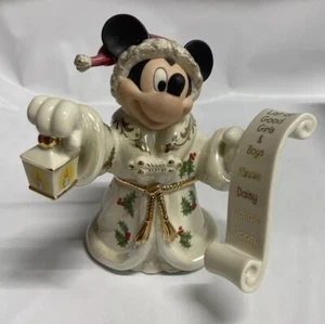 Disney Showcase Lenox Victorian Santa Mickey 24k Gold Accents With Box - Picture 1 of 19