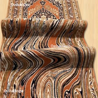 Melting Rug – Handmade Woolen Yarn Carpet Multicolor Solid Design with Irregular - Image 1 of 4