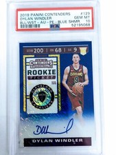 2019-20 National Treasures Dylan Windler BLUE SHIMMER RC #13/20 KNICKS PSA 10