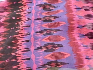 2   1/2 yd Ethnic Stripe  Chiffon Apparel Smooth Hand 46 Wide - Picture 1 of 2