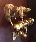AFGHAN HOUND Bronze DUET Door Knocker