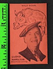 Vintage 1928 Lloyd Hamilton Wild Boar Film Star Animal W-Series Strip Card