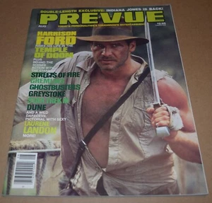 MEDIA SCENE PREVUE MAGAZINE 1984  HARRISON FORD INDIANA JONES, DUNE, STAR TREK 3 - Picture 1 of 5
