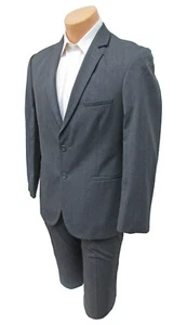 Boys Size 3 Jean Yves Steel Grey Suit with Flat Front Pants Two Button Front - Picture 1 of 6