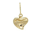 Auth Tiffany&Co. Earring Full Heart Hook SINGLE 18K 750 Yellow Gold