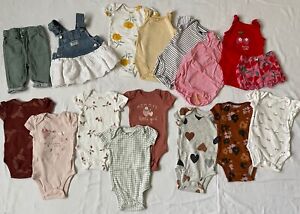 Lot Of Carters Baby Girl Clothes 3 Months