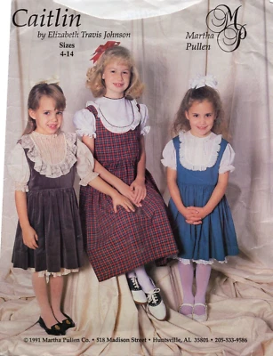 "Caitlin" Jumper ©1991 Martha Pullen by Elizabeth Travis Johnson Girls'  sz 4-14 - Image 1 of 3