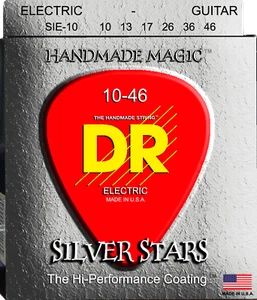 Dr. Handmade Silver Stars 10-46 beschichtete versilberte Saiten für E-Gitarre - Bild 1 von 1