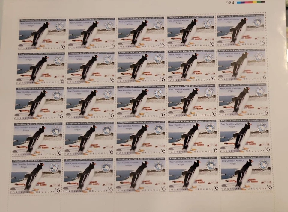 O) 1997 URUGUAY, PÁJARO - PINGÜINO JUANITO - PINGÜINO PICO ROJO, FAUNA ANTÁRTICA, A Foto 1 de 1