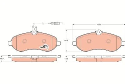 TRW Front Brake Pads GDB1719 fits Fiat Scudo 270, 272 2.0 D Multijet - image 1 of 2