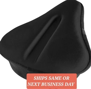 Bike Seat Cover Large Wide Foam Gel Padded Bicycle Saddle Cushion Exercise - Picture 1 of 4