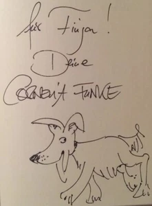Cornelia Funke signiert Zeichnung Buch Original Unterschrift Signatur Autogramm  - Picture 1 of 3