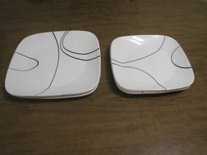 CORELLE SIMPLE LINES DINNER & LUNCHEON PLATES LOT OF 8 NEW - Picture 1 of 11