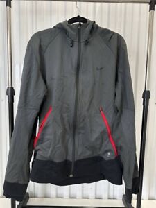 NIKE Men’s THERMA FIT Gray Training Outdoor Tech Zip Up Jacket with Hood Size XL
