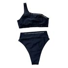 High Waist Bikinis Sets Sporty Two Pieces Swimsuit Cheeky High Cut Bathing Suits