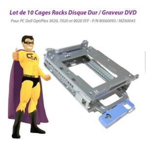 Lot x10 Cages Rack 3.5" Dell 3020 7020 9020 SFF MX60093 MZ60045 Optiplex HDD DVD - Photo 1/6