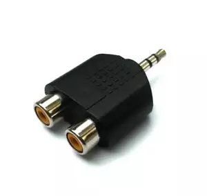 Audio Y Adapter Splitter 3,5 mm Klinke auf 2x Cinch Buchse RCA Stereo - Bild 1 von 1