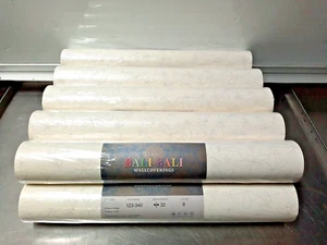Lot 6 Romosa Wallcovering Wallpaper White Petal 123-336 (20.8"x32.8' | 53cmx10m) - Picture 1 of 12