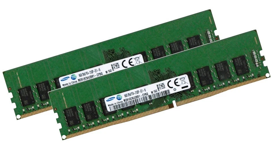 2x 16GB 32GB DDR4 ECC UDIMM RAM 2400 MHz PC4-2400T-E DELL PowerEdge T130 T330   - Bild 1 von 1
