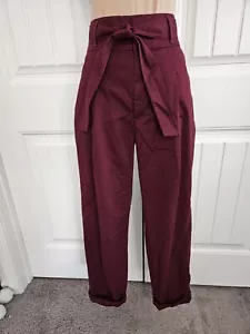 Polo by Ralph Lauren Retro Burgunder Hochhaushose Größe 2 neu mit Etikett - Bild 1 von 11