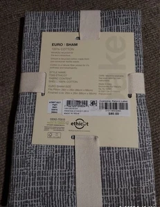 OAKE ETHICOT PRINT EURO PILLOW SHAM NEW *MAKE OFFER* - Picture 1 of 2