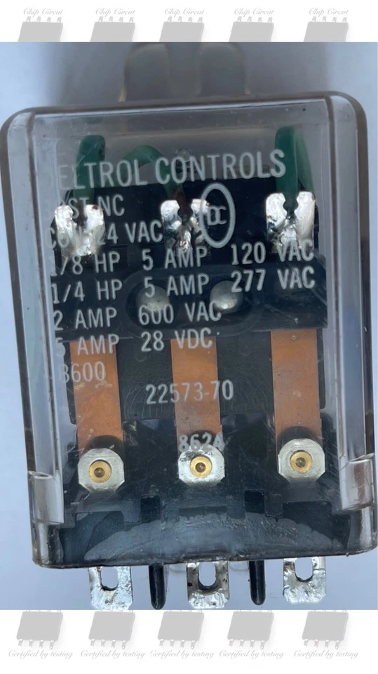 Relé de alimentación 3PST-NC 24VAC NOS (nuevo stock antiguo) 1 pieza Foto 1 de 3