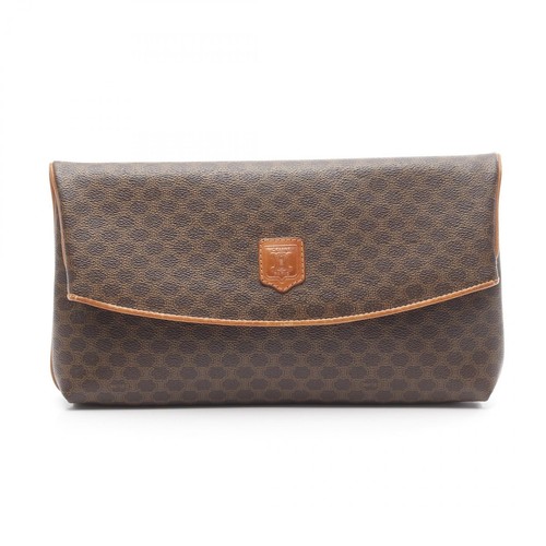 Pochette CELINE Macadam Business tela pelle marrone usata
