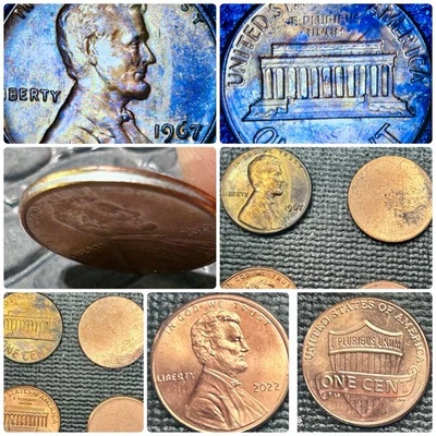 Lot Of 8 Error Coins ~ 1936-D Buffalo/1967,1983 Cent Clash/‘99 Off center & More - Image 1 of 4