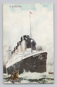 SS Olympic White Star Line Oceanliner Postkarte - nicht verschickt - geschrieben datiert 1911  - Bild 1 von 2