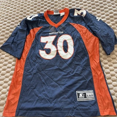 Camiseta deportiva juvenil vintage 1995 Starter NFL Denver Broncos Terrell Davis #30 XL 18-20 Foto 1 de 4