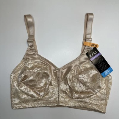 Sujetador Bali para mujer doble soporte cierre spa sin cables suave topo 36DD NUEVO DF3372 Foto 1 de 4