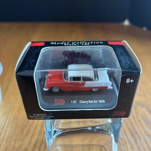 Model Power 19237 1:87 HO Minis Red/White 1955 Chevy Bel Air Coupe - Picture 1 of 10