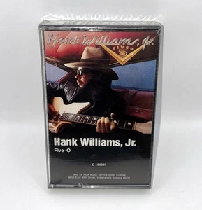 NEW SEALED Hank Williams, Jr. - Five-O 1985 Music Cassette Tape - Picture 1 of 3