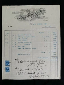 Fattura Cremona Cesare Gussoni e Figli Floricoltura 1934 QX44 - Picture 1 of 1