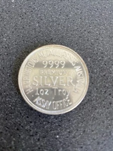 HARRINGTON 9999 1OZ VINTAGE ROUND RARE-100 AE VERY EARLY ISSSUE - Picture 1 of 3