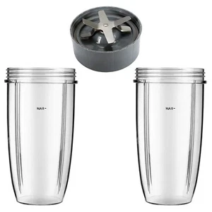 Extraktor Klinge Basis Typ 6 + Tasse 32oz 1L x 2 für NUTRIBULLET 600W 900W Mixer - Bild 1 von 6