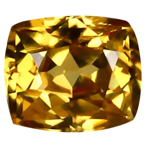 1,70 ct Blinkender Kissenschliff (7 x 6 mm) (ungeheizt) gelber Zirkon Edelstein - Bild 1 von 1