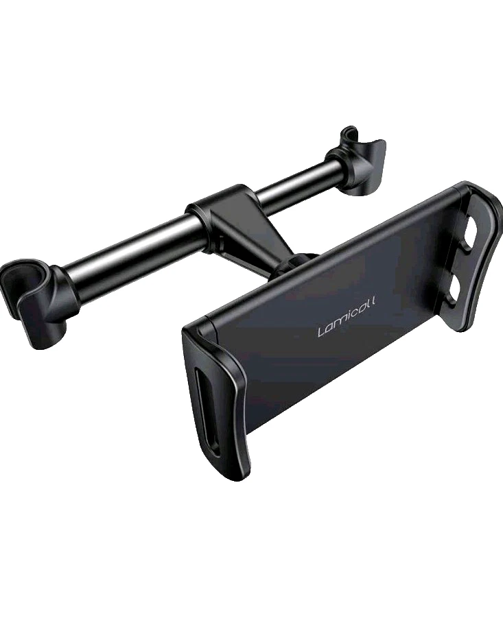 Lamicall Car Seat Headrest Mount Holder For iPad Phones Tablet Universal Black - Image 1 of 4