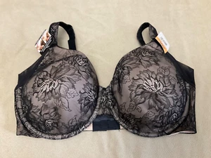 Bali Bra One Smooth U 40DD Black Lace Nwt - Picture 1 of 5