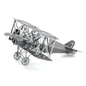 3D Metal Puzzle Biplane Fighter Model DIY Assemble Jigsaw Puzzle Adult Toys - Picture 1 of 1