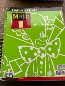 MATH 1 TEACHER'S EDITION By Bob Jones University - Picture 1 of 3