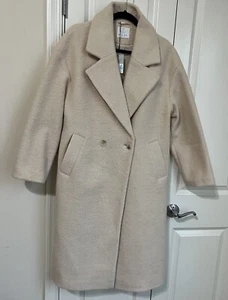 Primark Vintage Women's Trench Coat Beige Tan Black Long Wool NWT - B1 - Picture 1 of 9