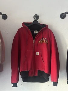 Vintage Chiefs Carhartt Hooded Jacket J130 - Picture 1 of 7