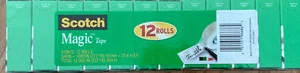 Scotch Magic Office Tape 3/4 X 1000 Inches Boxed 12 Rolls - Picture 1 of 5