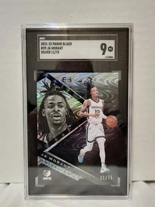 Ja Morant 2021-22 Panini Black No. 39 silver swirlrama /75 SGC 9 Beautiful Card - Picture 1 of 2